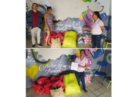 GIDPAD y FEDUSAB entregan donaciones en el Barrio Carpinelo